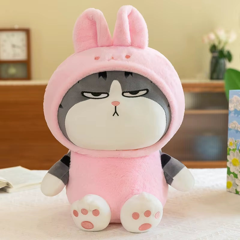 1Pc Cosplay Pig Frog Panda Tabby Cat Plush Toy Squishy Hooded Bunny My Emperor Plushie Peluche Dress Animal Gift Birthday