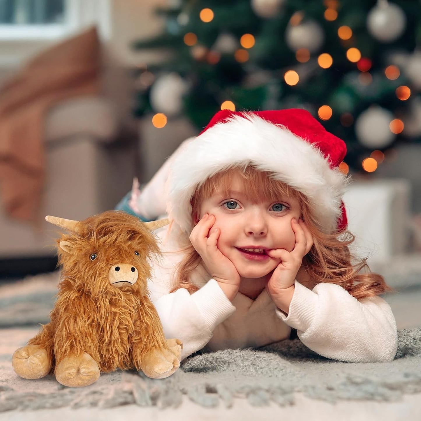 Highland Cow Stuffed Animals Microwavable Stuffed Animals Heating Pad for Cramp