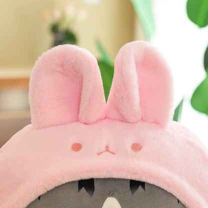 1Pc Cosplay Pig Frog Panda Tabby Cat Plush Toy Squishy Hooded Bunny My Emperor Plushie Peluche Dress Animal Gift Birthday
