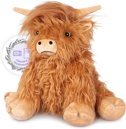 Highland Cow Stuffed Animals Microwavable Stuffed Animals Heating Pad for Cramp