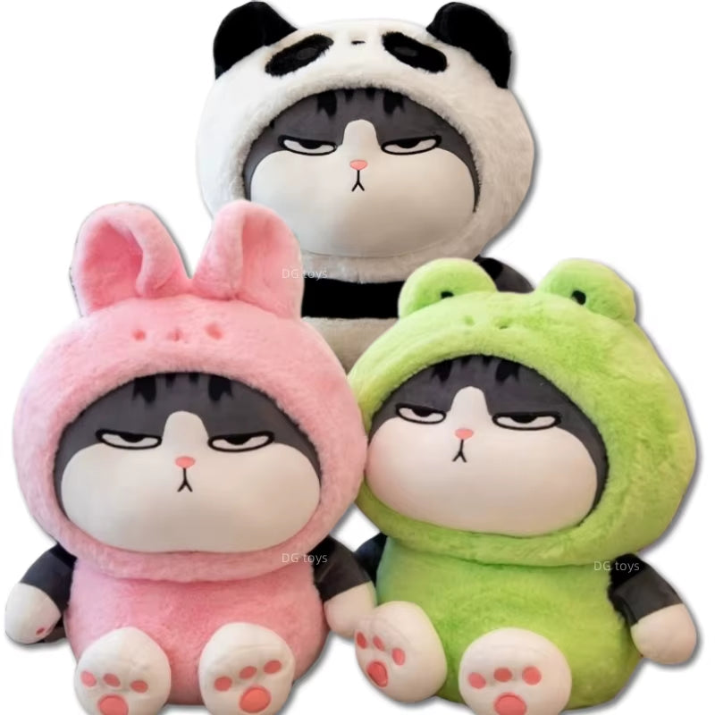 1Pc Cosplay Pig Frog Panda Tabby Cat Plush Toy Squishy Hooded Bunny My Emperor Plushie Peluche Dress Animal Gift Birthday