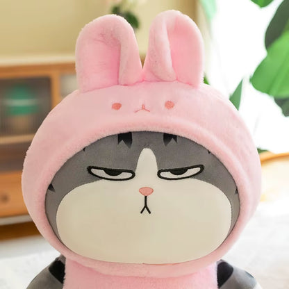 1Pc Cosplay Pig Frog Panda Tabby Cat Plush Toy Squishy Hooded Bunny My Emperor Plushie Peluche Dress Animal Gift Birthday