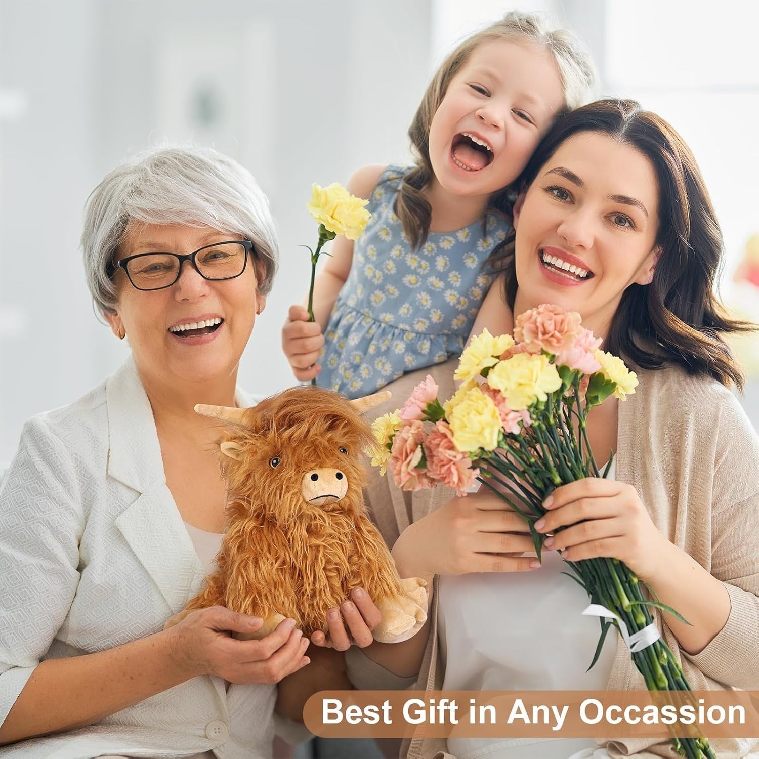 Highland Cow Stuffed Animals Microwavable Stuffed Animals Heating Pad for Cramp